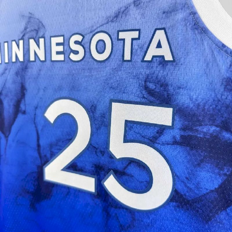Camisa azul Derrick Rose masculina 2024 – Edição City