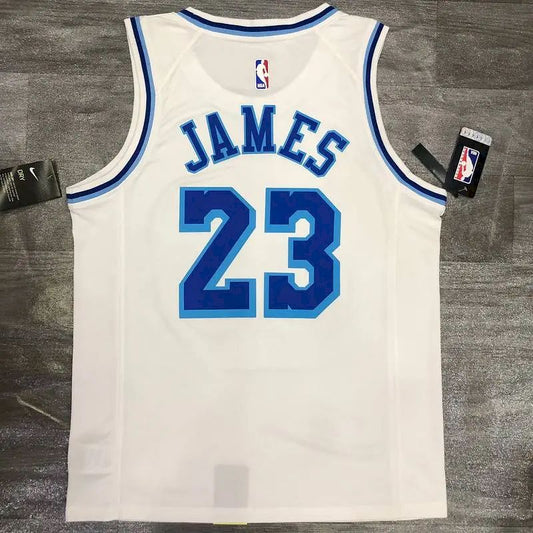 Camisa LeBron James Masculina Branca Versão Jogador – Edição Clássica Retrô