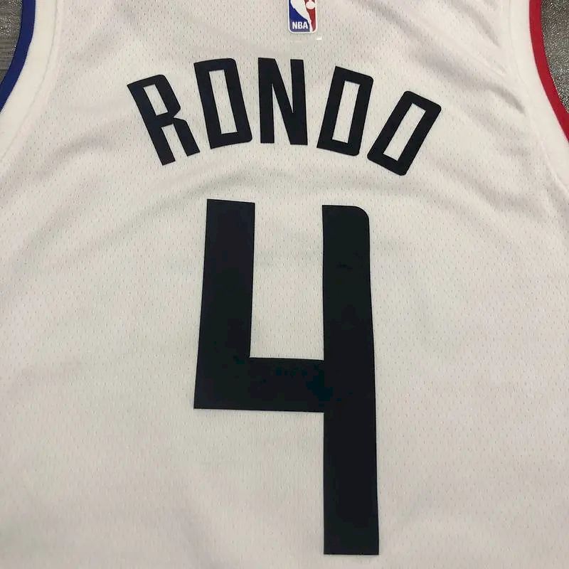 Men’s Rajon Rondo 2020-21 White Swingman Player Version Jersey – City Edition
