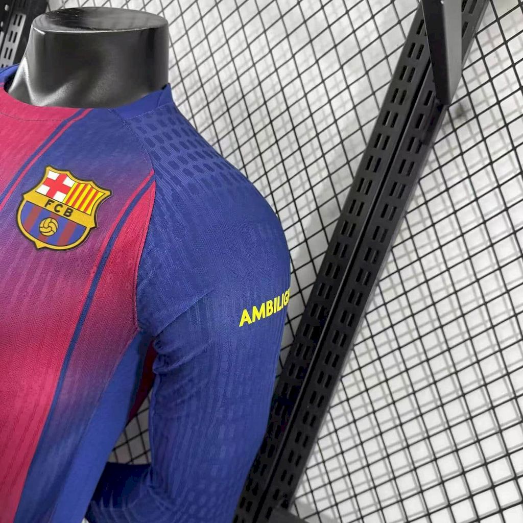 Barcelona 2025/26 Travis Scott Edition Home Long Sleeves Jersey Player Version
