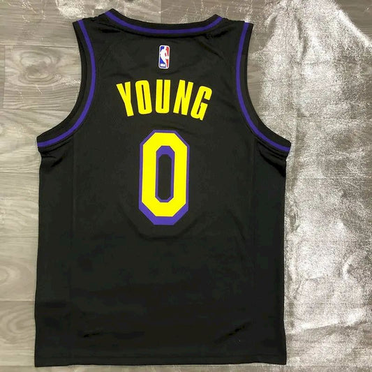 Camisa masculina Nick Young 2020-21 preta versão Swingman – Noche Latina