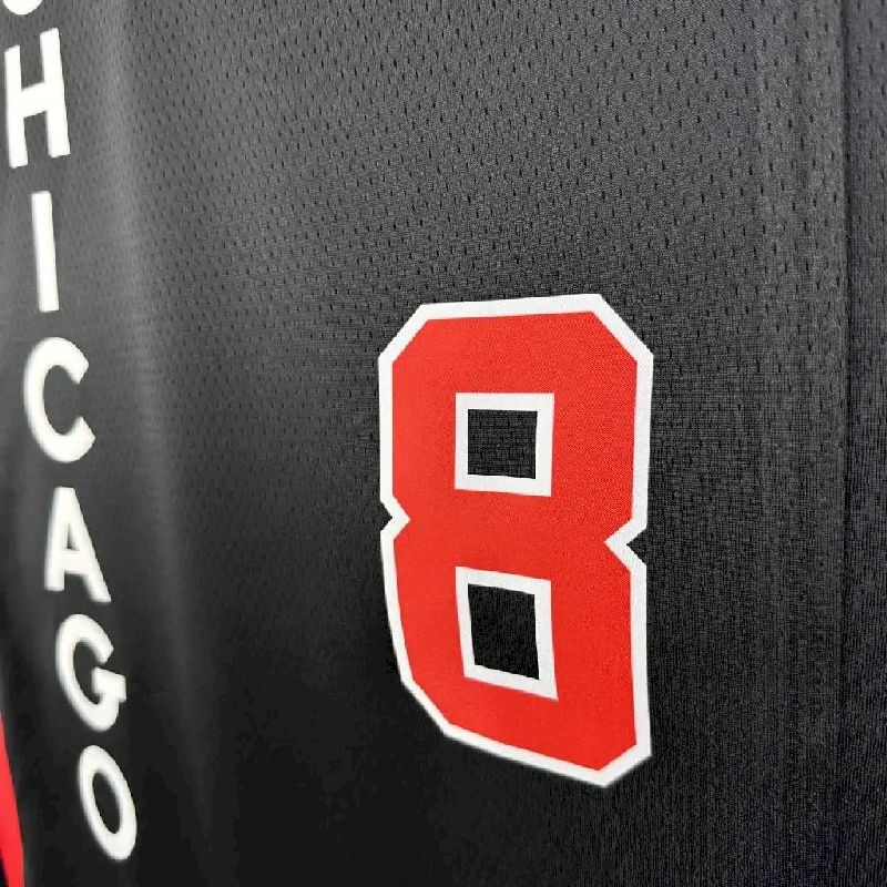 Camisa preta masculina Zach LaVine 2024 – Edição City