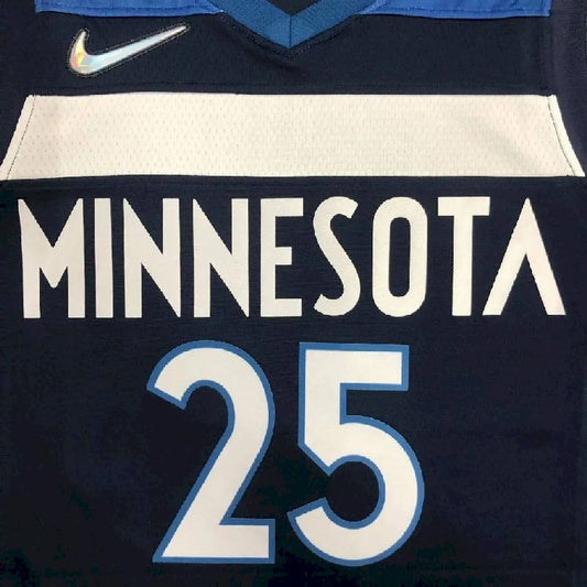 Camisa azul Derrick Rose masculina – Edição de 75º aniversário