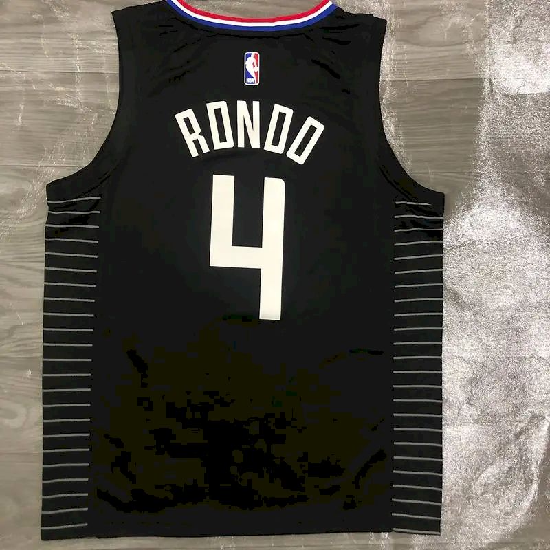 Men’s Rajon Rondo Black Swingman Player Version Jersey – City Edition