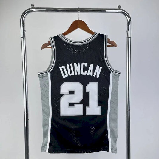 Camisa Masculina M&N Tim Duncan 1998/99 Preta Retrô