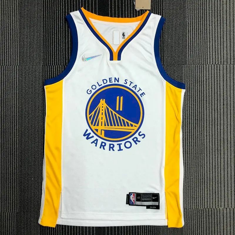 Camisa masculina Klay Thompson branca da equipe – Edição de 75º aniversário