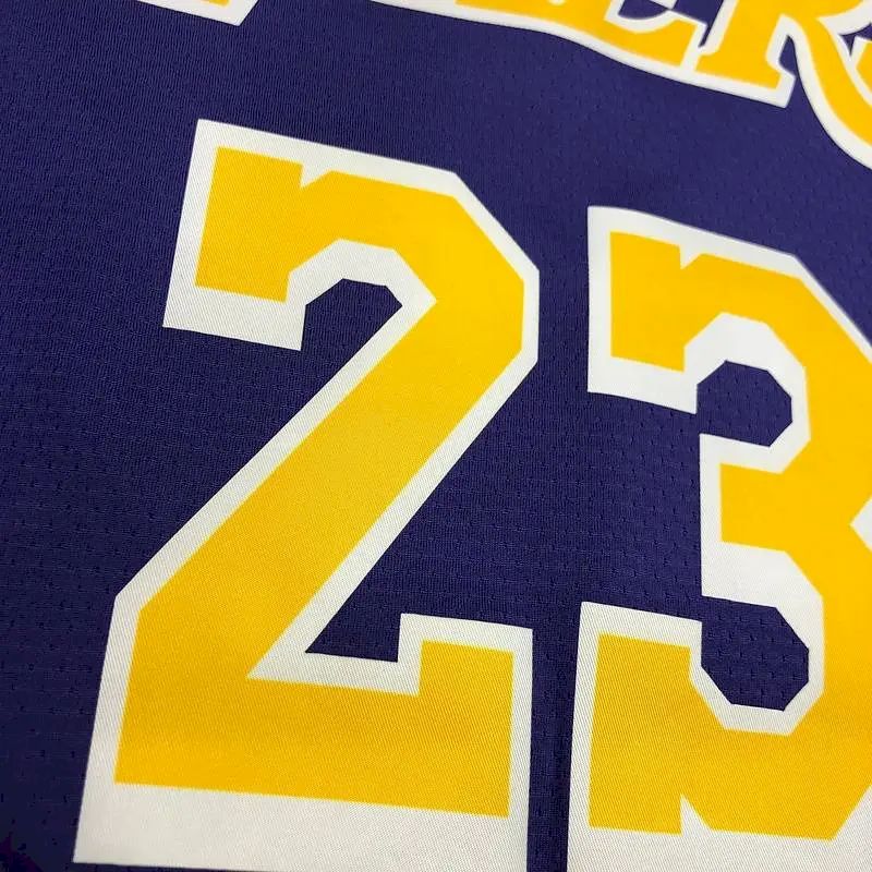 Camisa LeBron James Masculina Roxa Versão Jogador – Edição Clássica Retrô