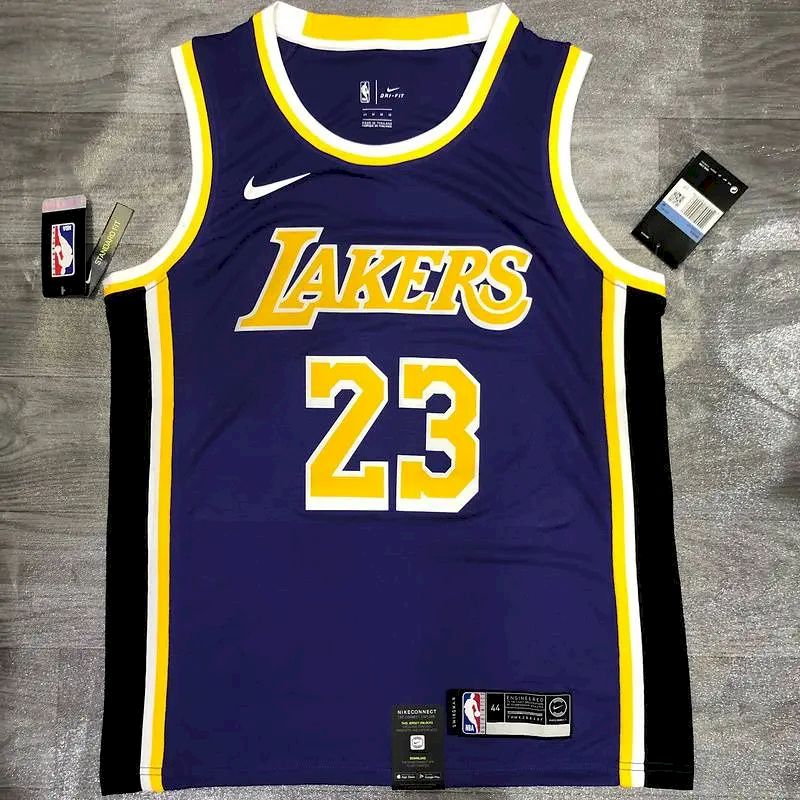Camisa LeBron James Masculina Roxa Versão Jogador – Edição Clássica Retrô
