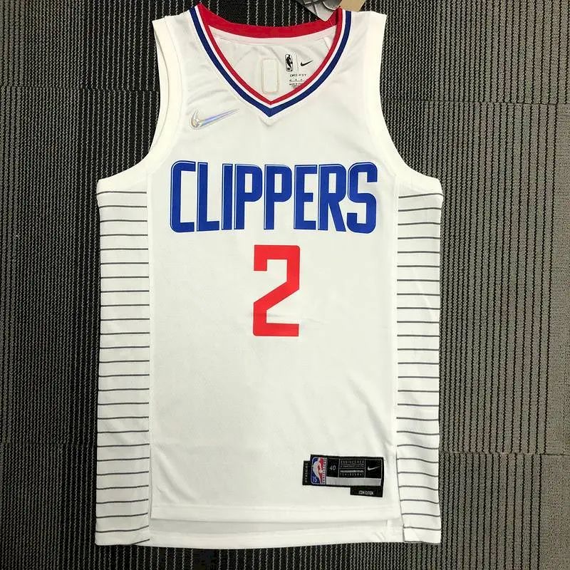 Camisa Kawhi Leonard Branca Masculina – Edição de 75º Aniversário