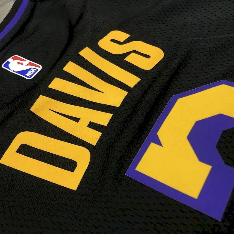 Camisa masculina Anthony Davis 2020-21 preta Swingman versão jogador – Noche Latina