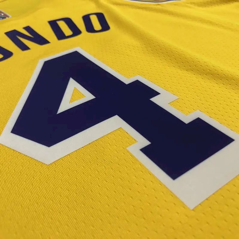 Men’s Rajon Rondo Yellow Team Jersey – 75th Anniversary Edition