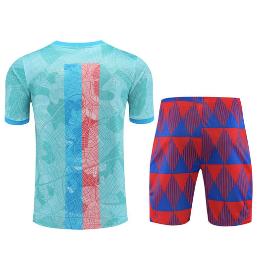 Camisa de treino adulto Barcelona 2023/24 + short 418