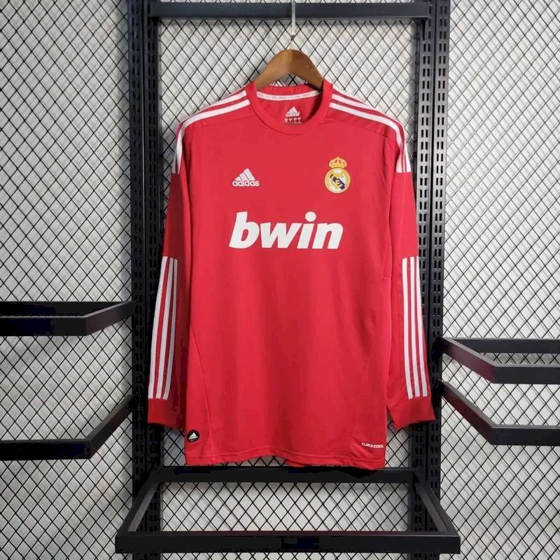 Camisa retrô mangas compridas do Real Madrid UCL 2011/12