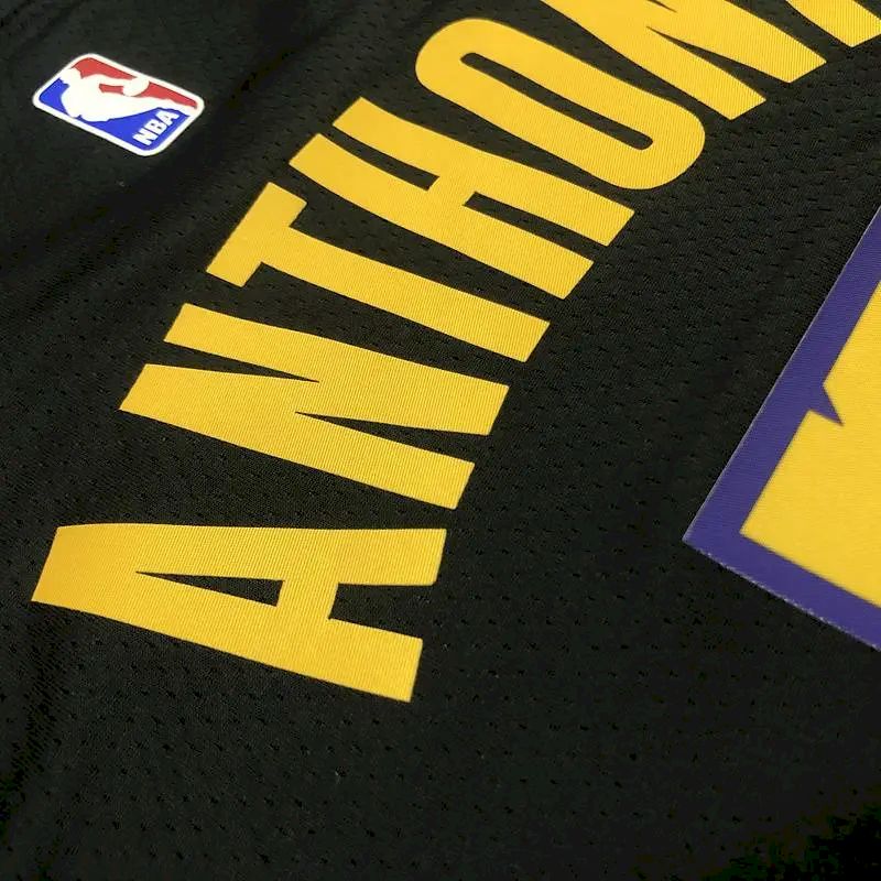 Carmelo Anthony Men’s Black Swingman Team Jersey – Noche Latina