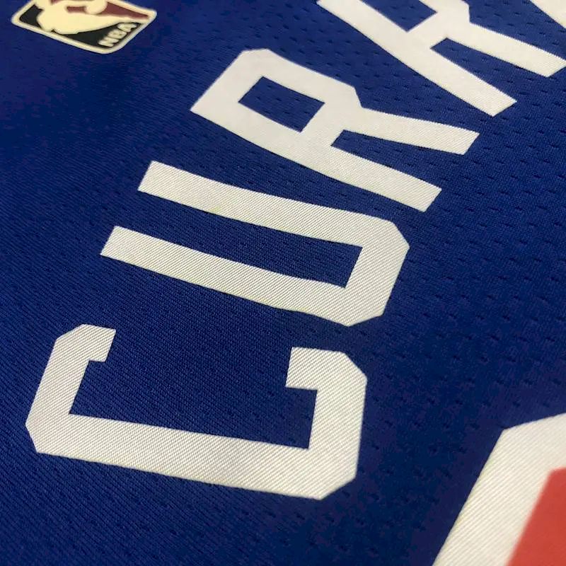 Stephen Curry Men’s Blue 2021-22 75th Anniversary Jersey – Classic Edition