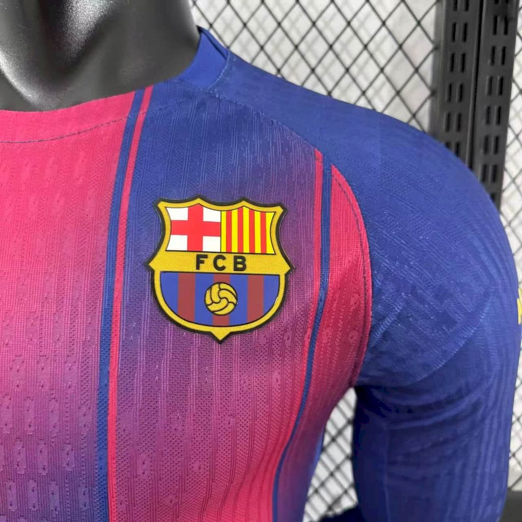 Barcelona 2025/26 Travis Scott Edition Home Long Sleeves Jersey Player Version