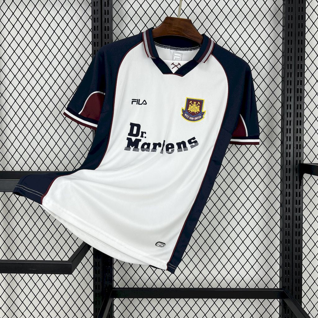 Camisa retrô reserva do West Ham United 1999/01