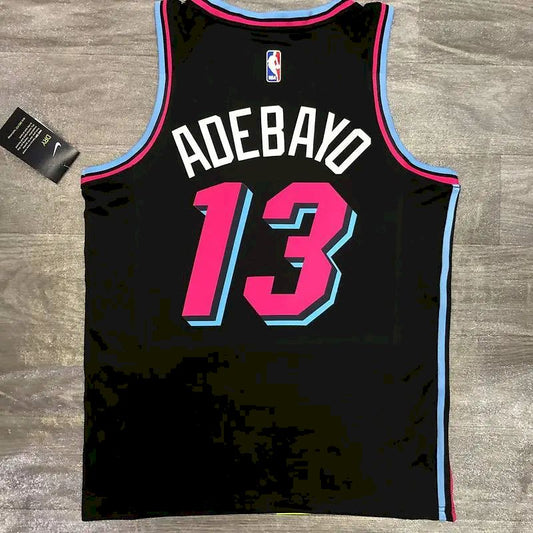 Men’s Bam Adebayo 2020-21 Black Swingman Player Version Jersey – City Edition