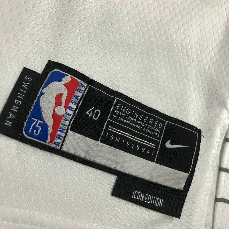 Camisa Kawhi Leonard Branca Masculina – Edição de 75º Aniversário