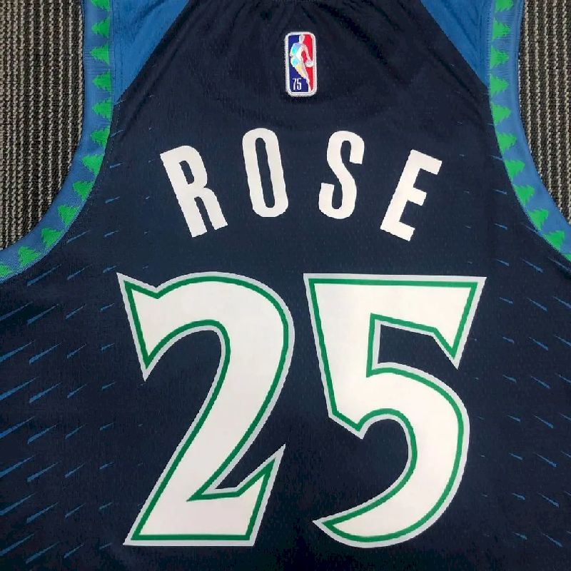 Men’s Derrick Rose Blue Team Jersey – City Edition