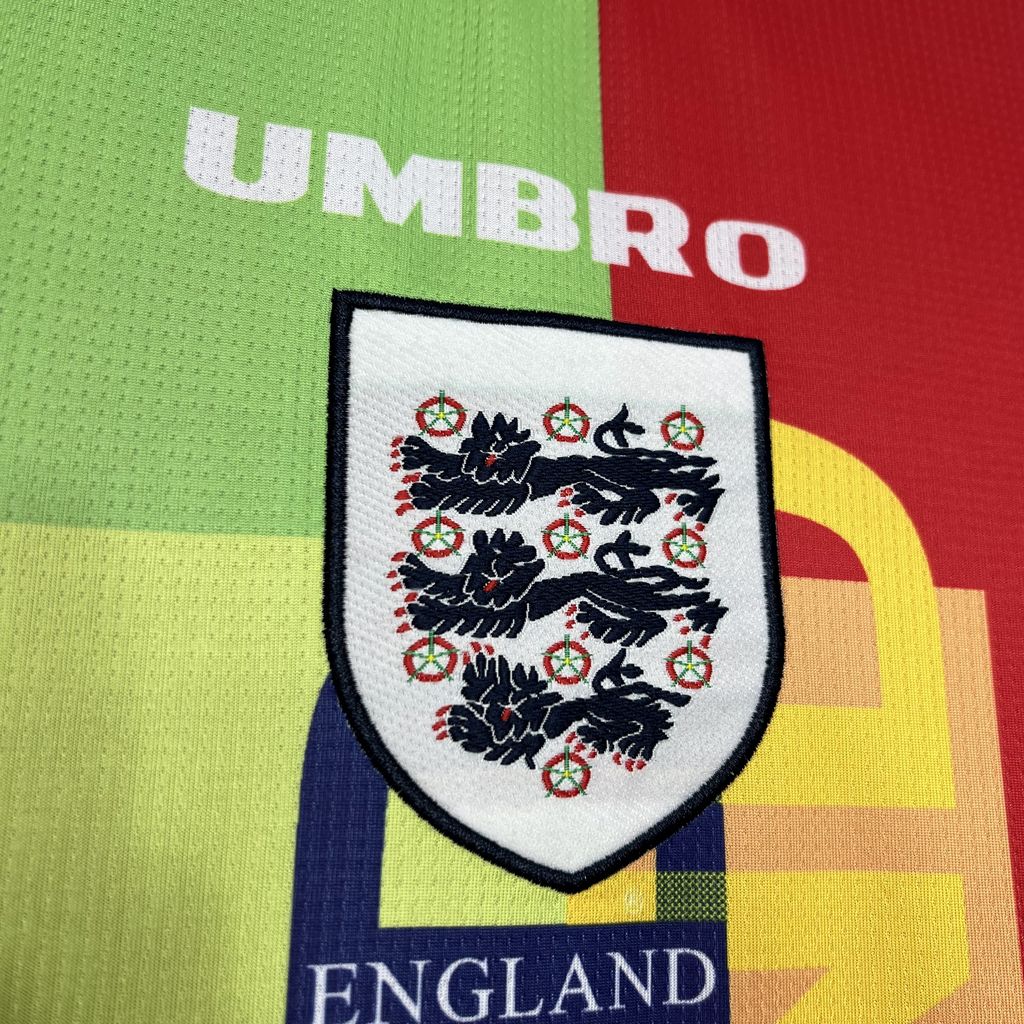 Camisa retrô de goleiro de manga comprida da Inglaterra 1995/96