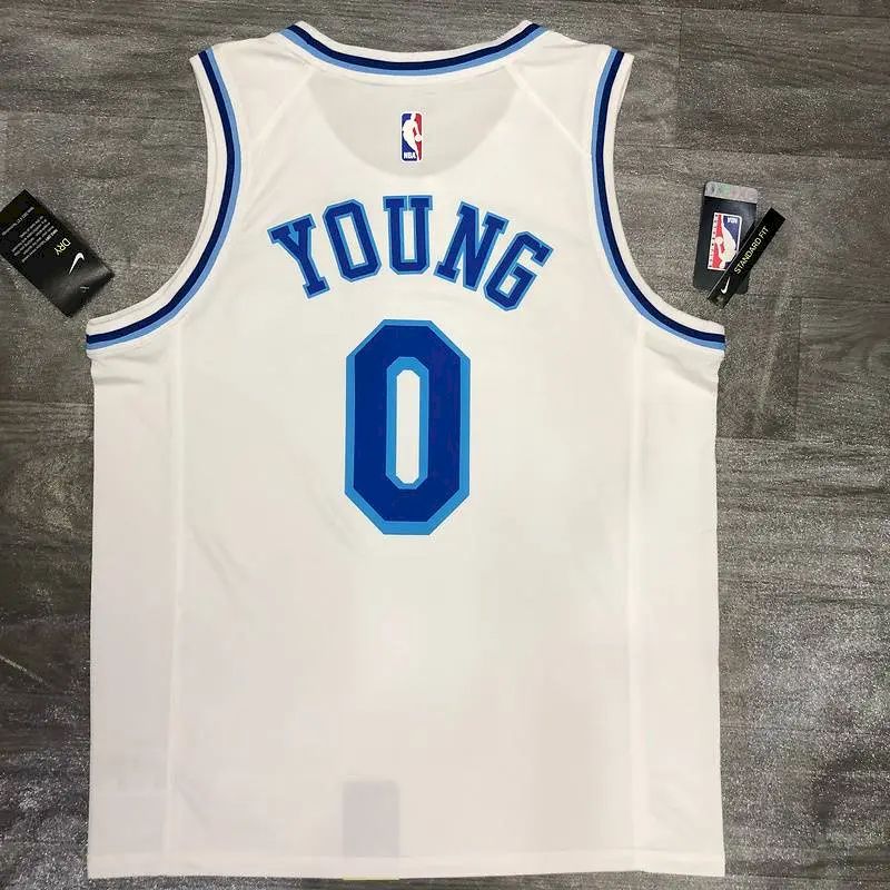 Nick Young Men’s White Player Version Jersey – Retro Classic Joint Edition