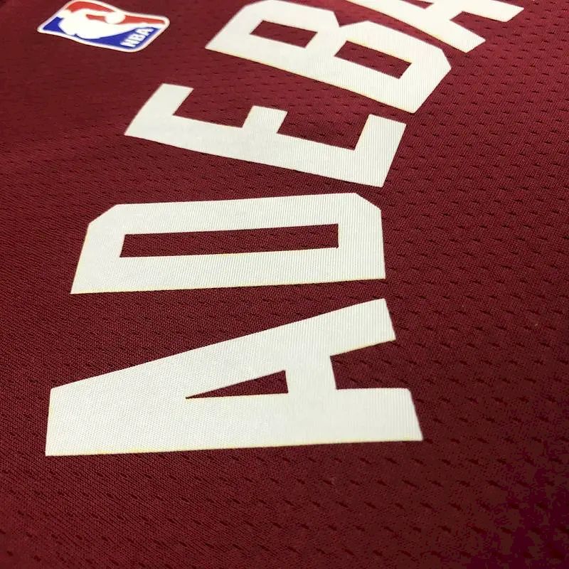 Camisa masculina Bam Adebayo vermelha 2020-21 Swingman versão jogador – Edição Statement