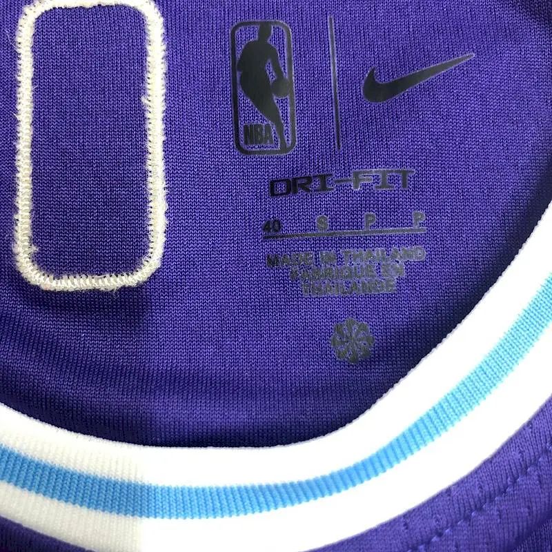 Camisa masculina roxa Anthony Davis Team – Edição City do 75º aniversário