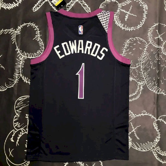 Camisa preta masculina Anthony Edwards Team