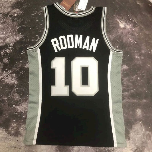 Camisa masculina M&N Dennis Rodman 1993/94 preta retrô