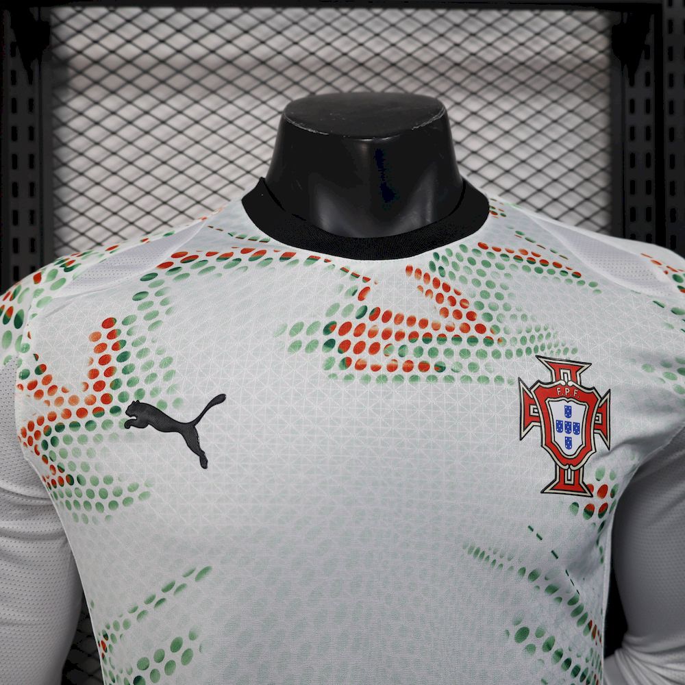 Men's Portugal 2025/26 Away Long Sleeve Jersey Player Version
