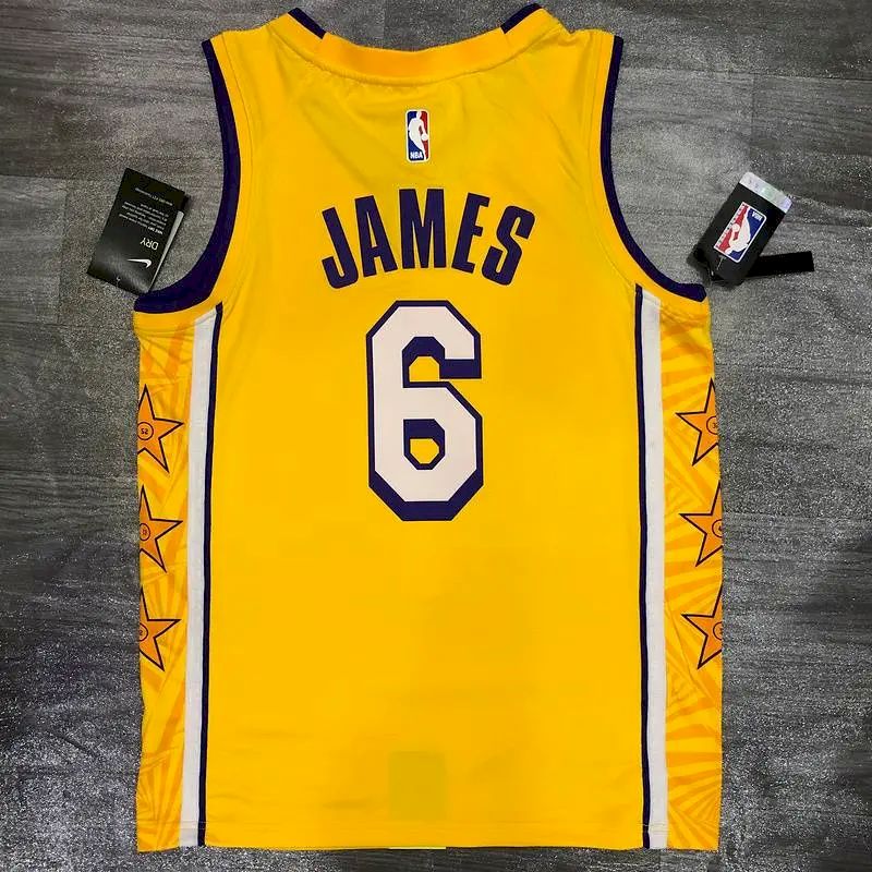 Men’s LeBron James 2020-21 Yellow Player Version Jersey – City Edition
