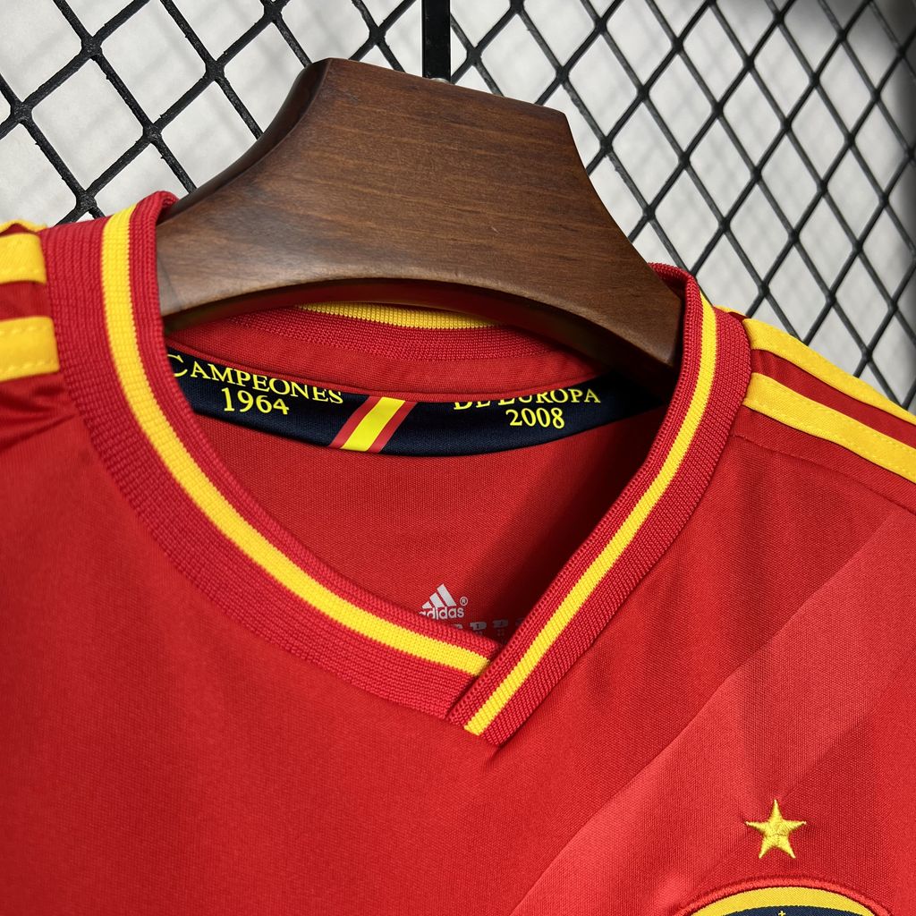 Camisa e shorts retrô infantil da Espanha 2012