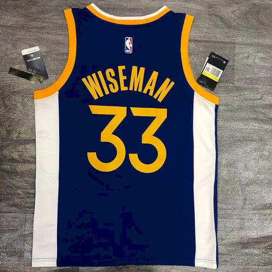 Camisa James Wiseman azul masculina versão jogador