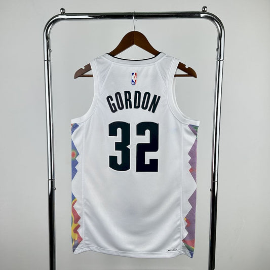 Denver Nuggets 2024/25 City Edition Cor Branca GORDON#32