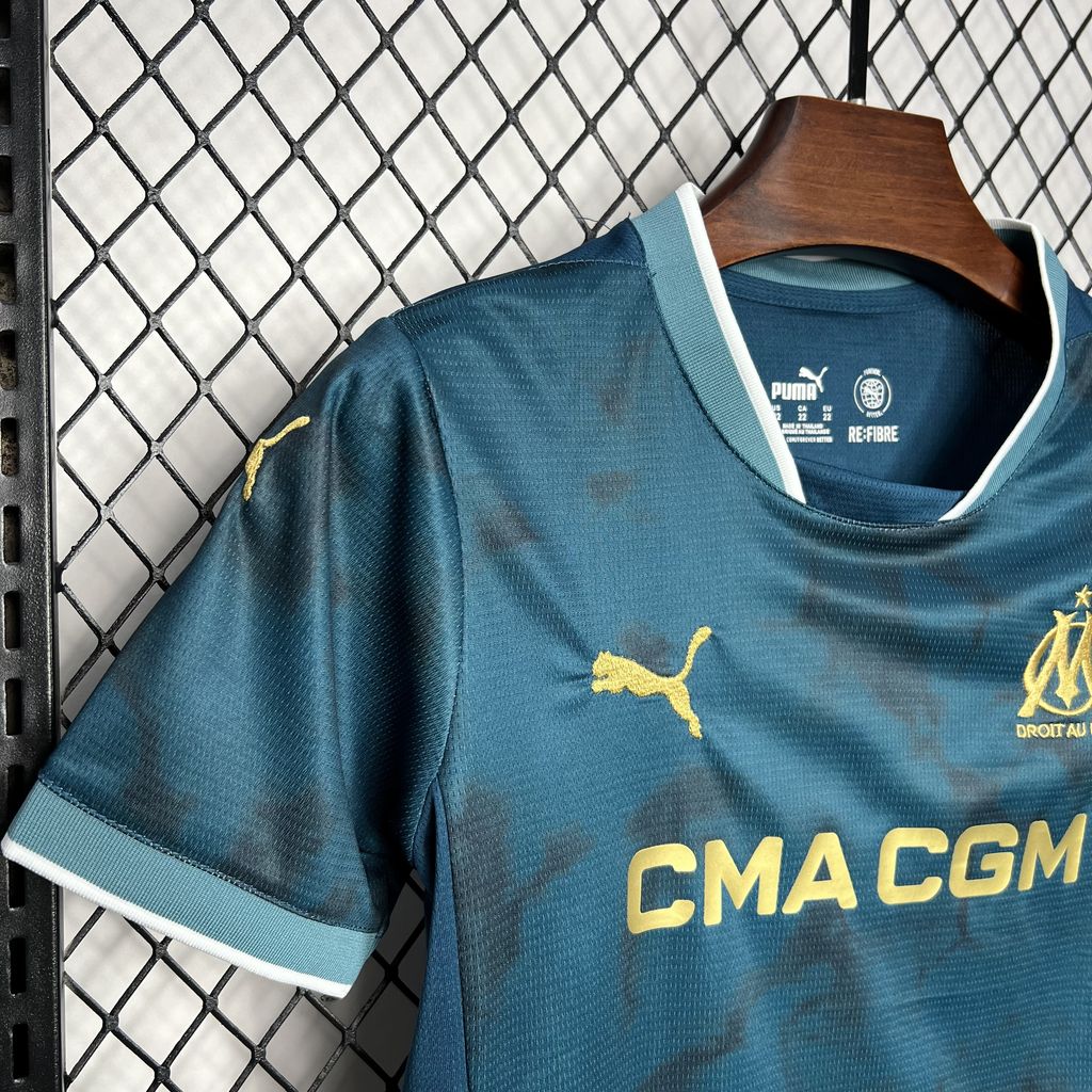 Olympique de Marseille 2024/25 Away Kids Kit