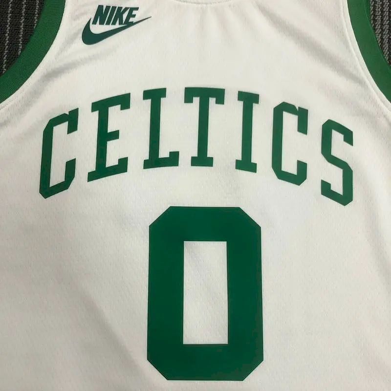 Camisa Jayson Tatum Masculina Branca 2021-22 75º Aniversário – Edição Clássica