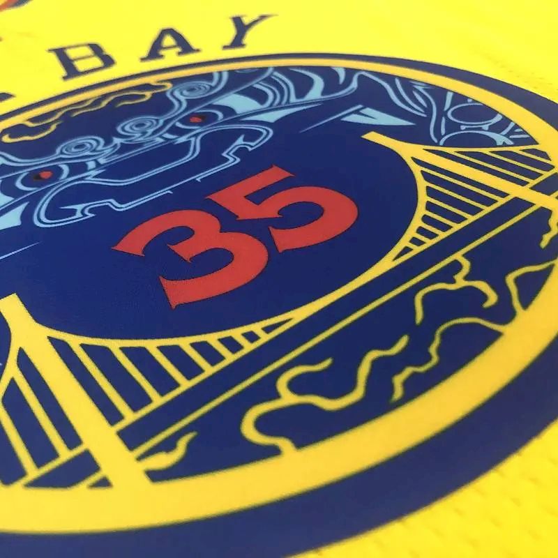 Camisa Kevin Durant Amarela Swingman Versão Jogador Masculina – Edição City