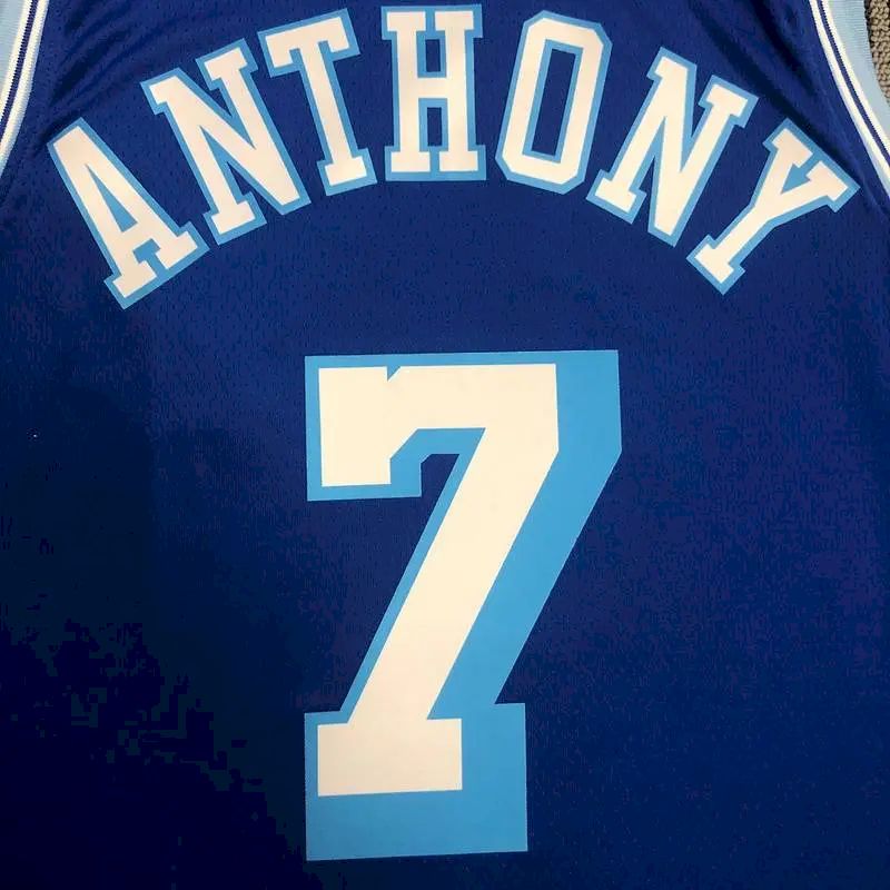 Camisa Carmelo Anthony Royal Retro Classics 2020-21 Swingman Player Version Masculina – Edição Clássica
