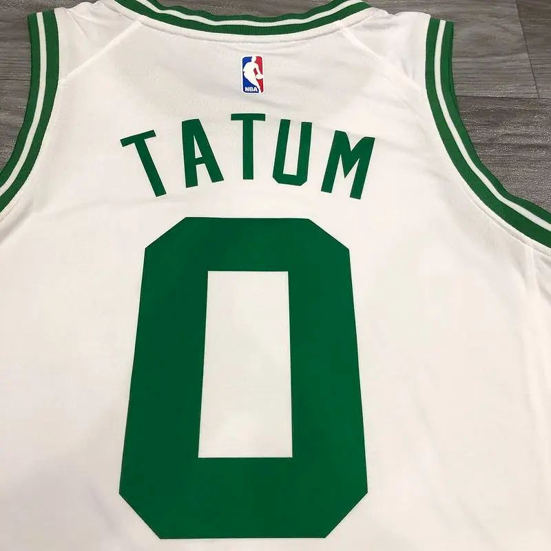 Jayson Tatum White Men’s Player Version Jersey-Association Edition