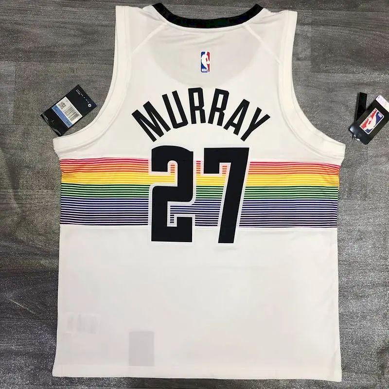 Camisa Jamal Murray White Masculina Versão Jogador - Edição Clássica Retro