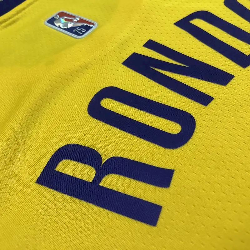 Men’s Rajon Rondo Yellow Team Jersey – 75th Anniversary Edition