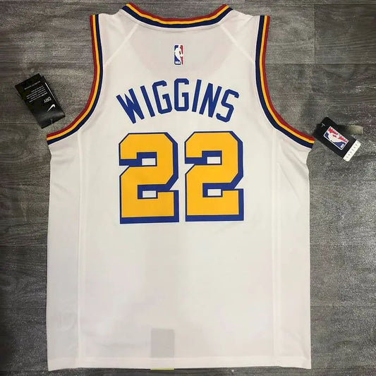 Camisa Andrew Wiggins Masculina Branca Versão Jogador – Edição Clássica de São Francisco