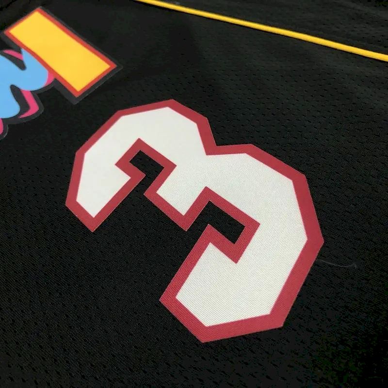 Camisa preta masculina Dwyane Wade Team – Edição City do 75º aniversário
