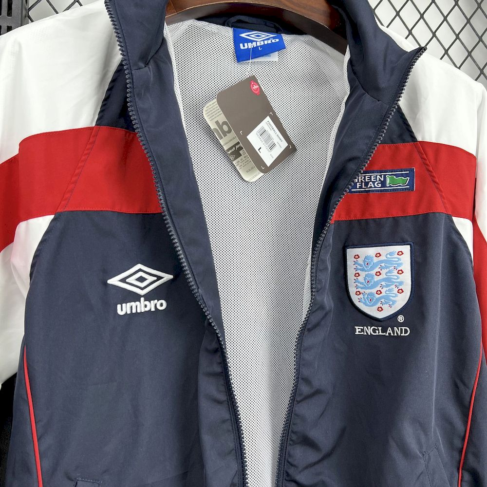 Jaqueta Umbro Track Azul Escuro da Inglaterra 1998-99