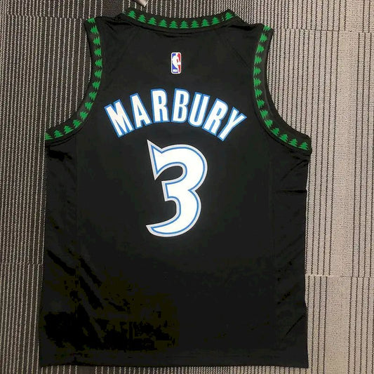 Camisa preta masculina Stephon Marbury Swingman – Edição Clássica