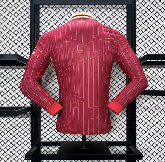 Men's Liverpool 2024/25 Home Long Sleeves Jersey Player Version