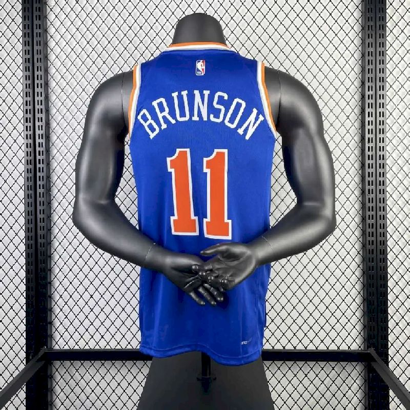 Men’s Jalen Brunson Away Blue Team Jersey