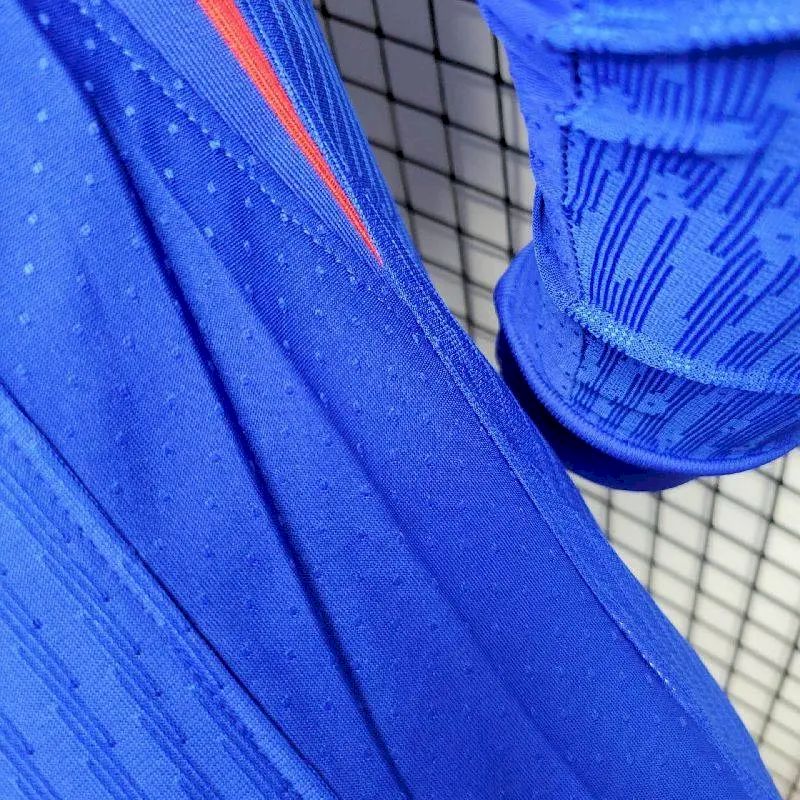 Camisa França 2024/25 Euro Home Manga Longa Versão Jogador