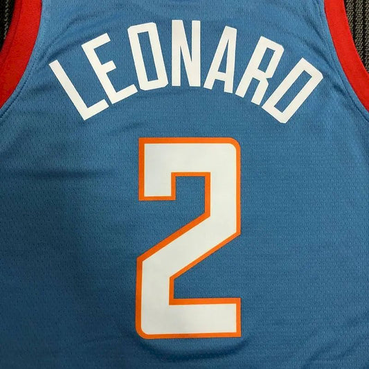 Camisa masculina Kawhi Leonard Swingman azul – Edição City